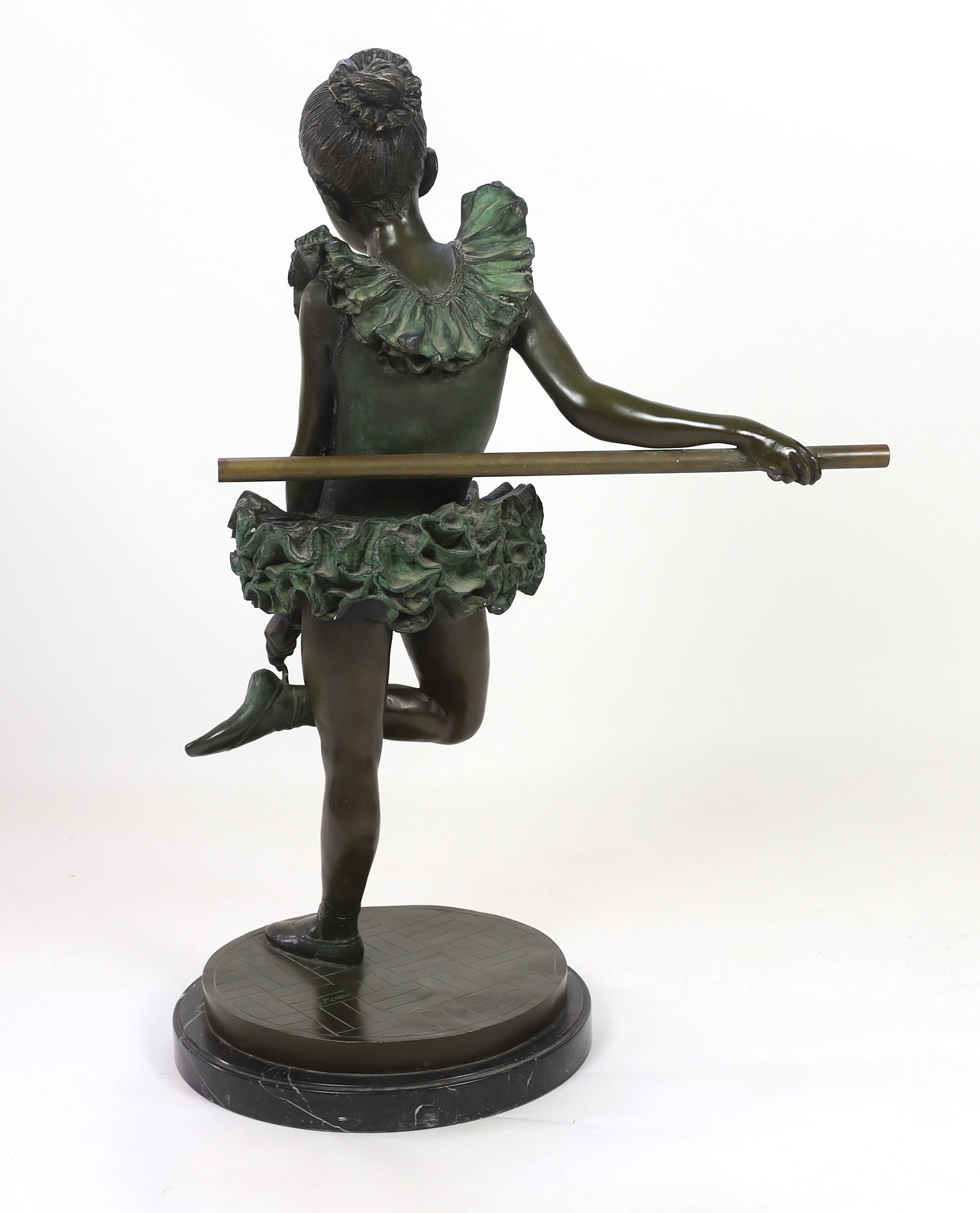 After Auguste Moreau (French, 1834-1917). A bronze figure of a ballerina